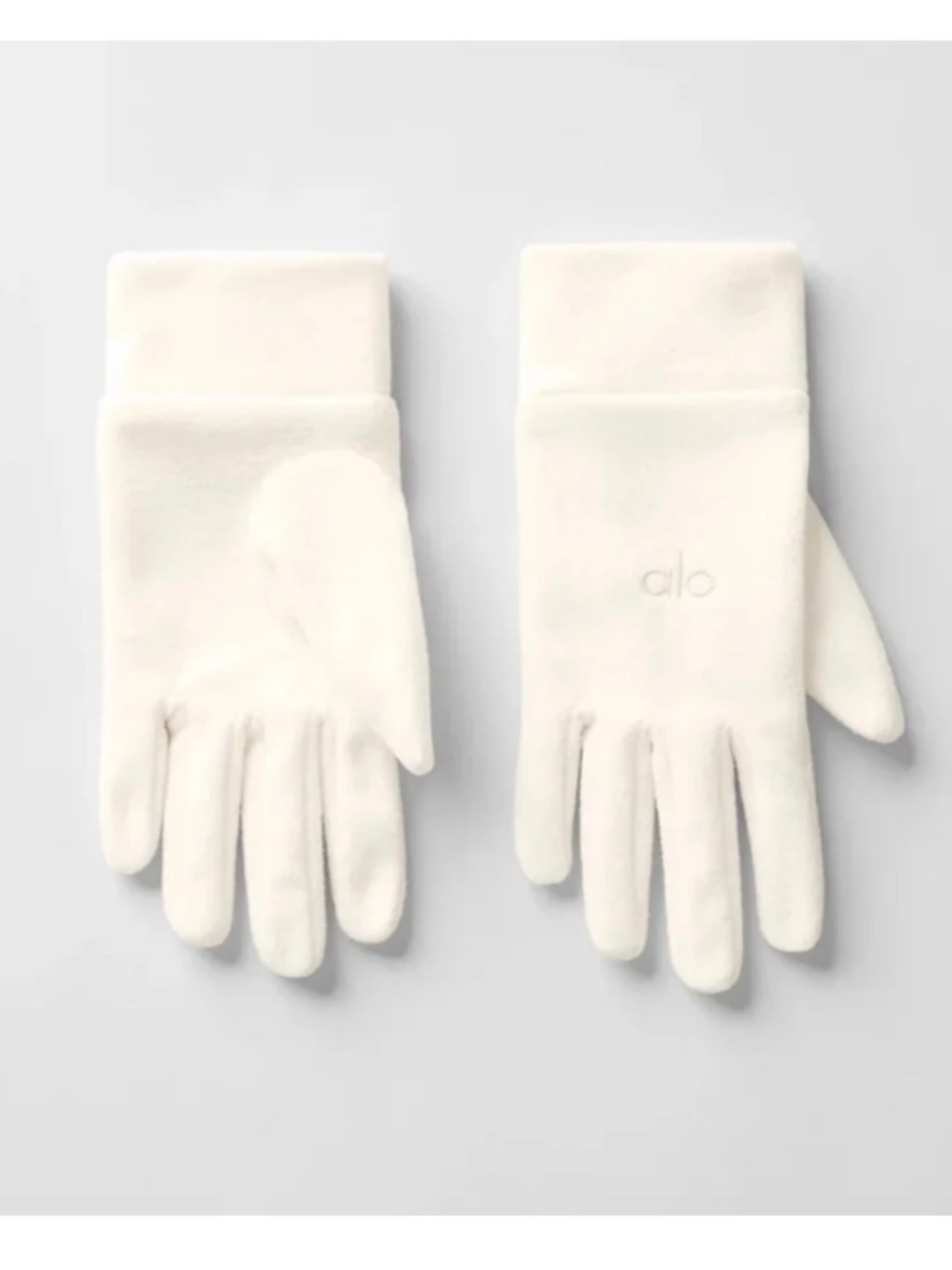 Alo Performance Fleece Glove in Ivory